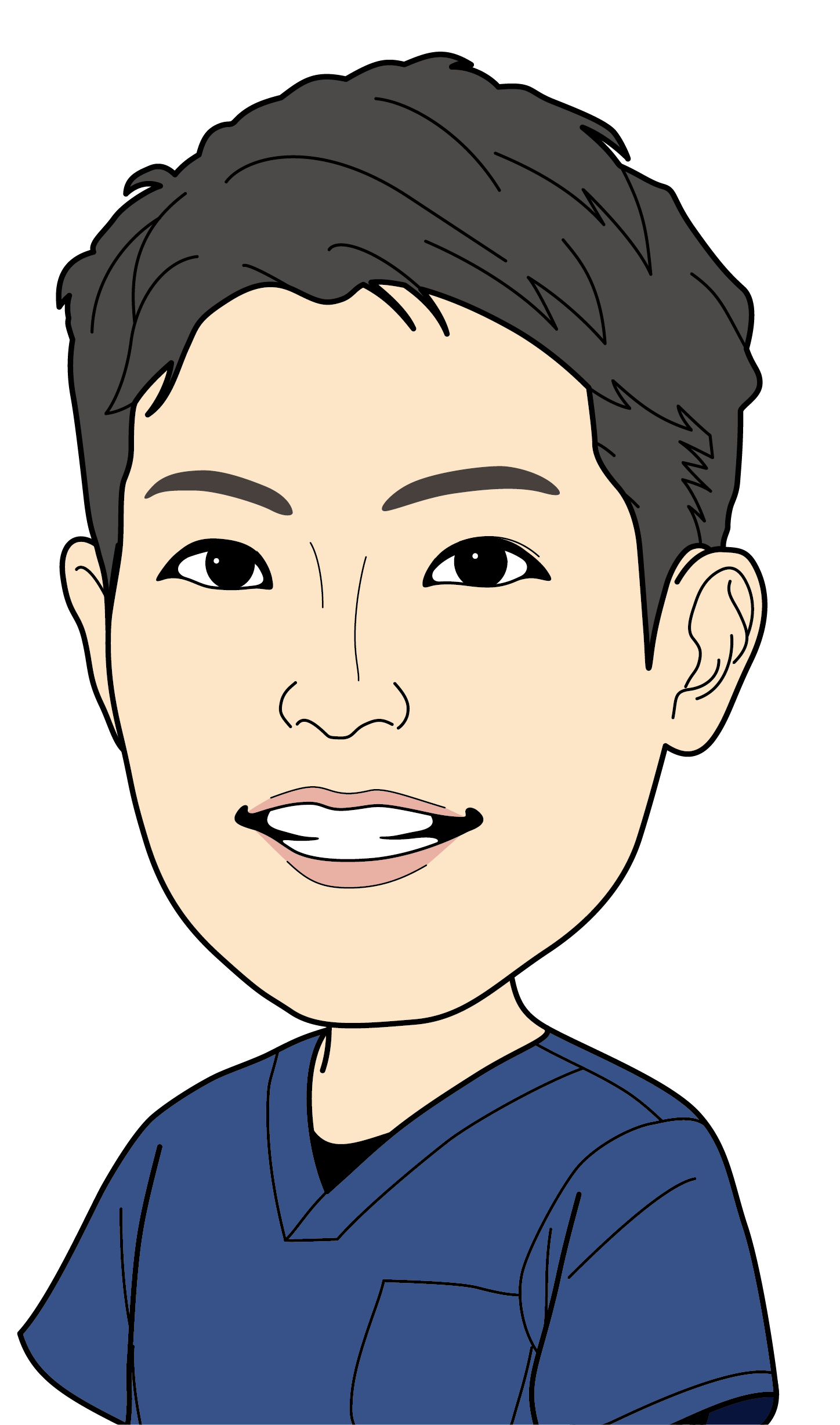 東原先生の似顔絵イラスト