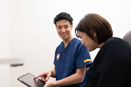 歯科医との相談風景