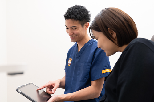 歯科医師とのカウンセリングの様子